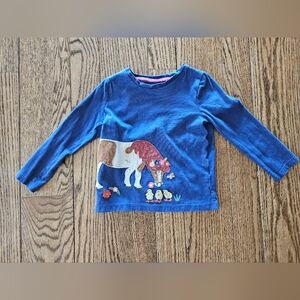 Blue Kids Shirt with Animal Design